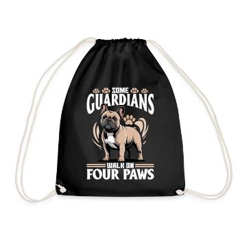 Bouledogue français Race de chien Frenchie - Sac de sport léger - noir - Devant