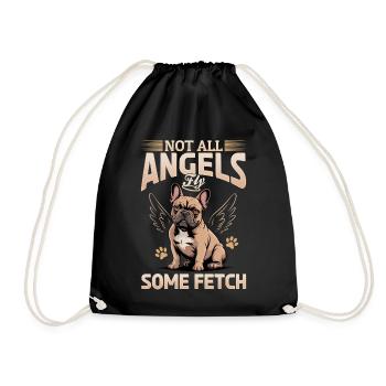 French Bulldog Frenchie Dog Breed - Drawstring Bag - black - Front
