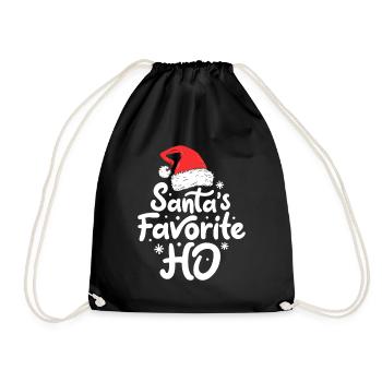 Santas Lieblings-Ho - Turnbeutel - Schwarz - Vorne
