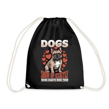 Bouledogue français Race de chien Frenchie - Sac de sport léger - noir - Devant