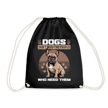French Bulldog Frenchie Dog Breed - Turnbeutel - Schwarz - Vorne