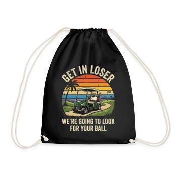 Montez dans la voiturette de golf perdante Sunset - Sac de sport léger - noir - Devant