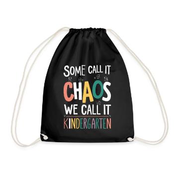 Chaos meets kindergarten - Drawstring Bag - black - Front