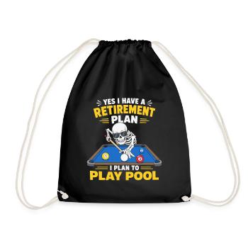 Plan de retraite Jeu de billard Billard squelette - Sac de sport léger - noir - Devant