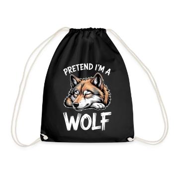 Paroles de loups, drôle de cadeau de loup - Sac de sport léger - noir - Devant