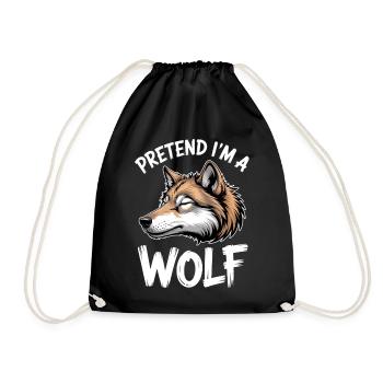 Paroles de loups, drôle de cadeau de loup - Sac de sport léger - noir - Devant