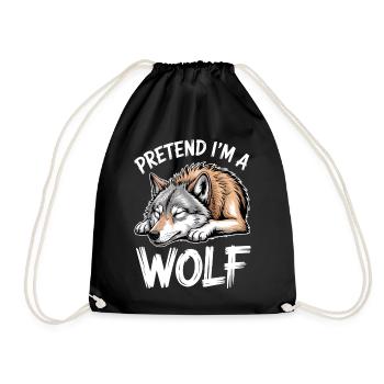 Paroles de loups, drôle de cadeau de loup - Sac de sport léger - noir - Devant