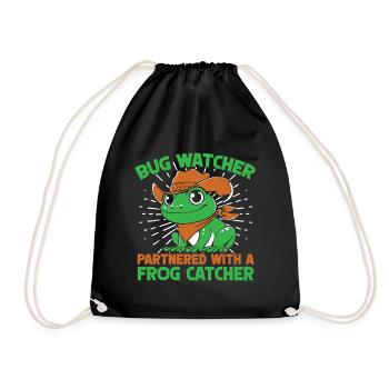 Frog Catcher Bug Watcher Partnered With Catcher - Turnbeutel - Schwarz - Vorne