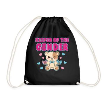 Révélation de sexe : Gardien de la maman de la baby shower de genre - Sac de sport léger - noir - Devant