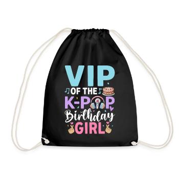 VIP Of The K-Pop Birthday Girl - Drawstring Bag - black - Front