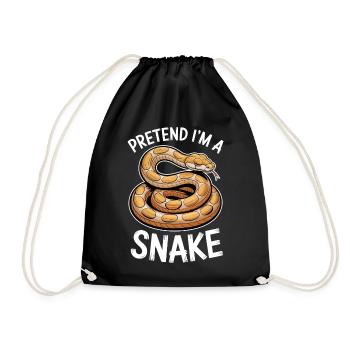 Snake Sayings Funny Snake Gift - Drawstring Bag - black - Front