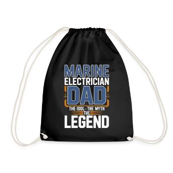 Marine Electrician Dad The Idol Marine Engineer - Turnbeutel - Schwarz - Vorne