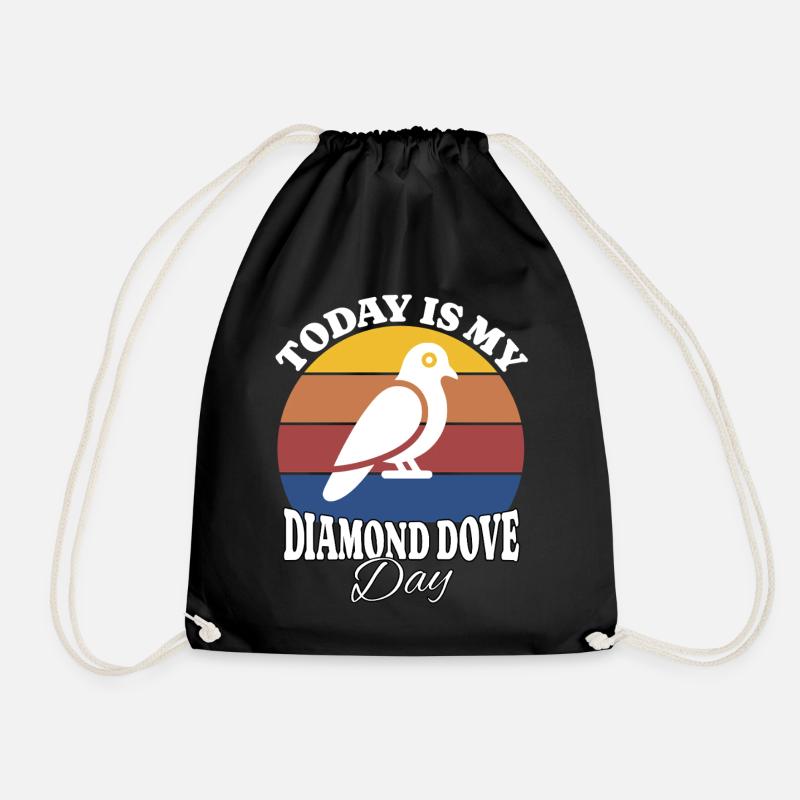 Diamanttaube Diamond Dove - Turnbeutel - Schwarz