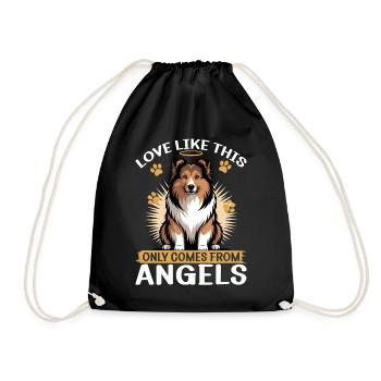 Chien Shetland Sheltie Race - Sac de sport léger - noir - Devant