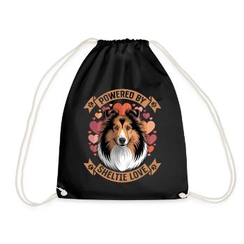 Chien Shetland Sheltie Race - Sac de sport léger - noir - Devant