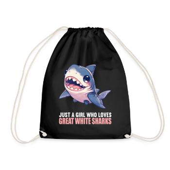 Grand requin blanc Grand requin blanc - Sac de sport léger - noir - Devant