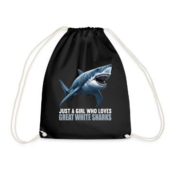 Grand requin blanc Grand requin blanc - Sac de sport léger - noir - Devant
