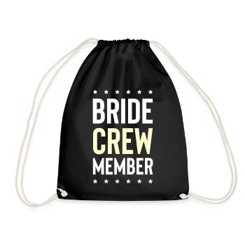 Bride Crew - Drawstring Bag - black - Front