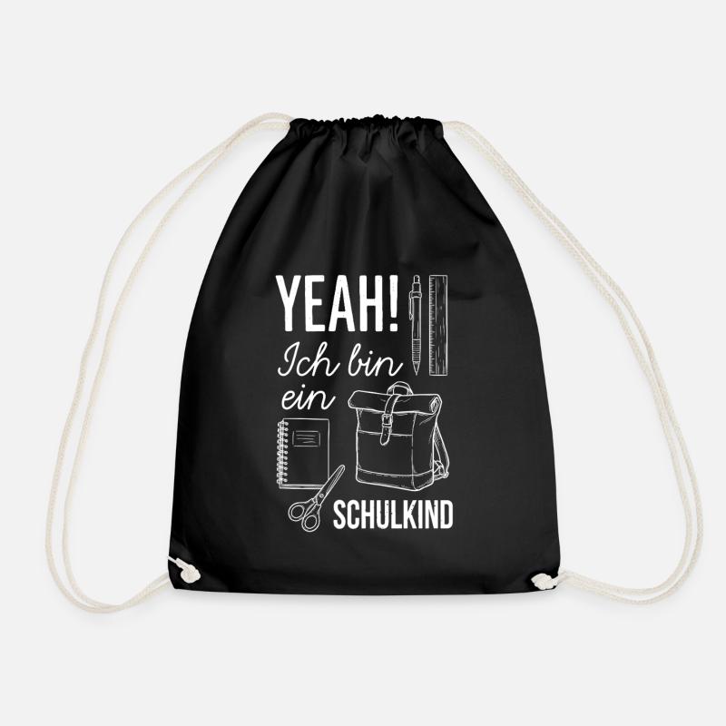 Yeah! Ich bin ein Schulkind - Einschulung - Turnbeutel - Schwarz