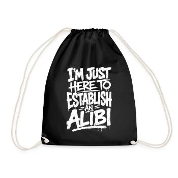 Alibi Graffiti Statement - Turnbeutel - Schwarz - Vorne