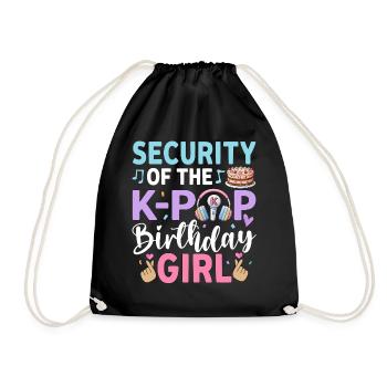 Security Of The K-Pop Birthday Girl - Drawstring Bag - black - Front