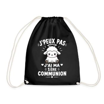 J'peux pas j'ai ma 1ère communion - Sac de sport léger - noir - Devant