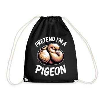 Dove Sayings Birds Funny Doves Gift - Drawstring Bag - black - Front