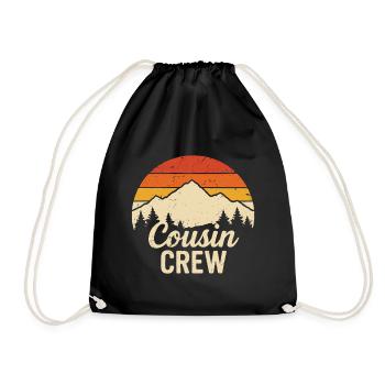 Cousin Crew - Drawstring Bag - black - Front
