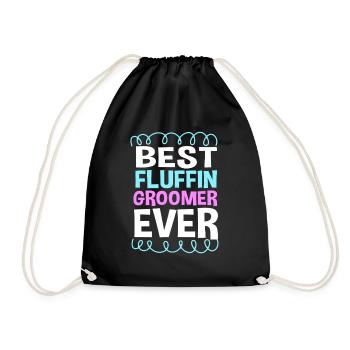 Dog groomer - Drawstring Bag - black - Front