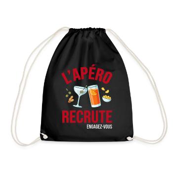 L_apero_recrute_humour_cocktailL apero recrute hum - Sac de sport léger - noir - Devant