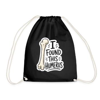 Humerus Discovery Sticker - Drawstring Bag - black - Front