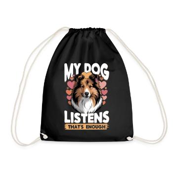 Shetland Sheepdog Sheltie Dog Breed - Turnbeutel - Schwarz - Vorne