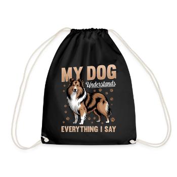 Shetland Sheepdog Sheltie Dog Breed - Turnbeutel - Schwarz - Vorne