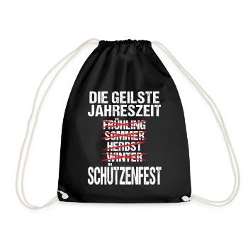 Geilste Jahreszeit Schützenfest - Turnbeutel - Schwarz - Vorne