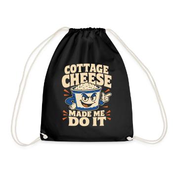 High-protein snack gift for foodies - Drawstring Bag - black - Front
