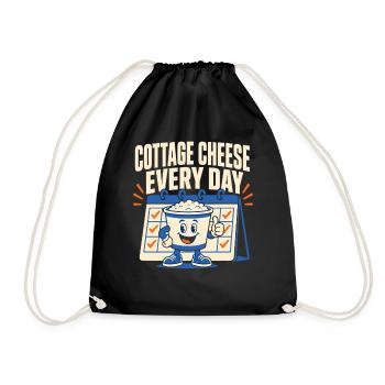 High-protein snack gift for foodies - Drawstring Bag - black - Front