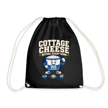 High-protein snack gift for foodies - Drawstring Bag - black - Front