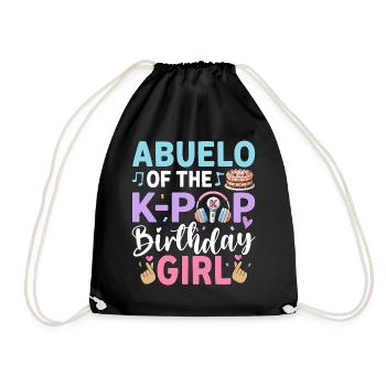 Abuelo of The K-Pop Birthday Girl - Turnbeutel - Schwarz - Vorne