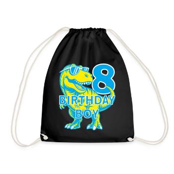 DINO 8 ANS DE DINOSAURE 8E ANNIVERSAIRE - Sac de sport léger - noir - Devant
