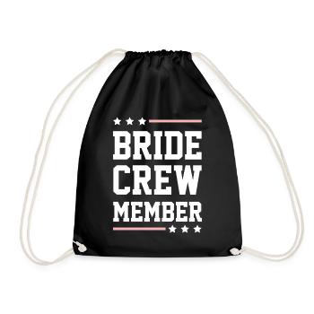Bride Crew - Drawstring Bag - black - Front
