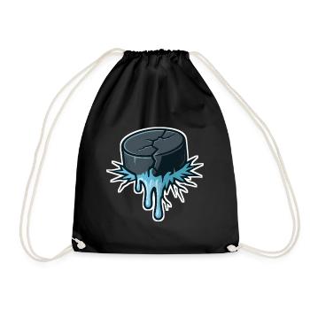 Graphique de rondelle de hockey perçante - Sac de sport léger - noir - Devant