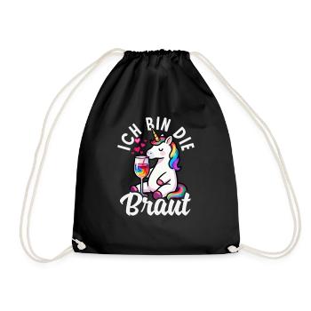 Cocktail de la licorne de la mariée célibataire - Sac de sport léger - noir - Devant
