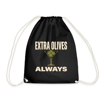 Olive Girl Martini Olive Mediterranean - Drawstring Bag - black - Front