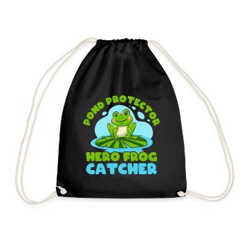 Frog Catcher Pond Protector Frog - Turnbeutel - Schwarz - Vorne