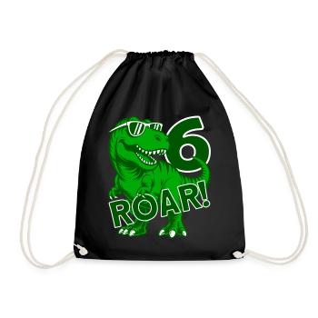 DINO 6 ANS DINOSAURE 6E ANNIVERSAIRE - Sac de sport léger - noir - Devant