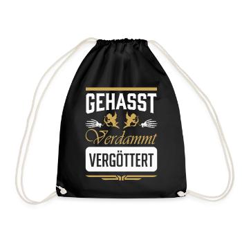 Gehasst VerdammT Vergottet - Turnbeutel - Schwarz - Vorne