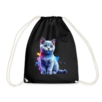 Cadeau du Chat Bleu Russe - Sac de sport léger - noir - Devant