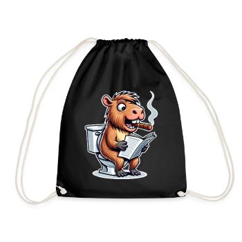 Journal des toilettes de Capybara - Sac de sport léger - noir - Devant