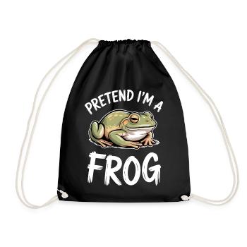 Expressions de grenouilles, Grenouilles, drôle de cadeau de grenouille - Sac de sport léger - noir - Devant