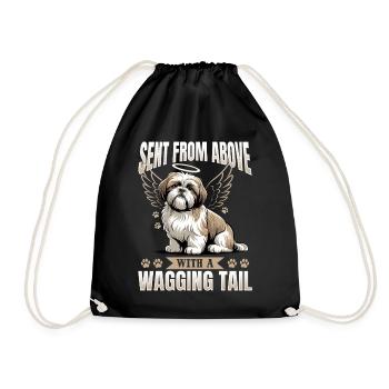 Shih Tzu Dog Breed - Drawstring Bag - black - Front